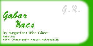gabor macs business card